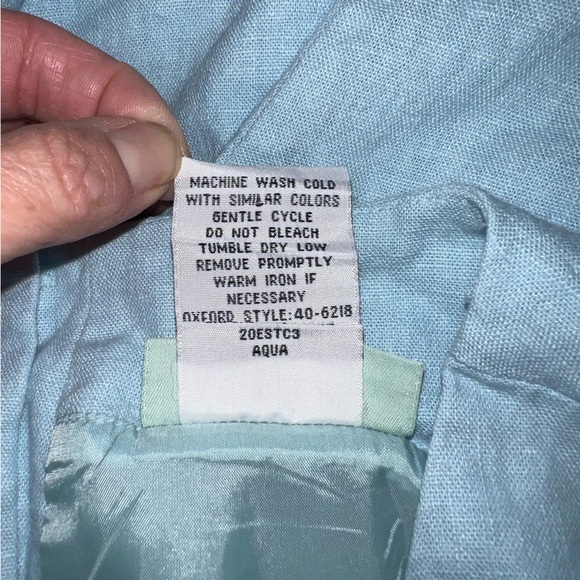 220 Hickory Light Blue Sleeveless Linen Blend 2-Piece Set – Size Large - Picture 10 of 12